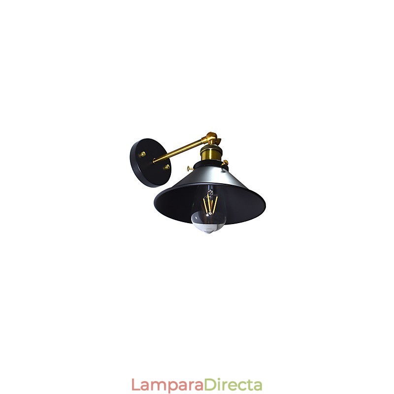 Lámpara de pared de hierro de una sola pared pintada, lámpara de sable de luz negra tonta en la pared
