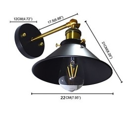 Lámpara de pared de hierro de una sola pared pintada, lámpara de sable de luz negra tonta en la pared