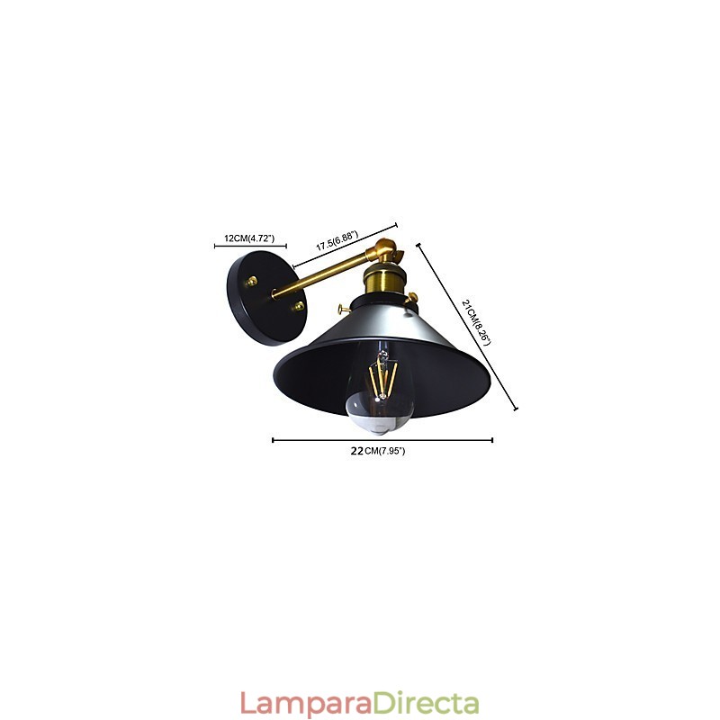 Lámpara de pared de hierro de una sola pared pintada, lámpara de sable de luz negra tonta en la pared