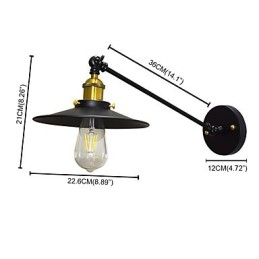 Lámpara de pared de hierro Buzz Wall Lámpara de sable de luz negro tonto en la pared