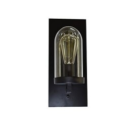 Lámpara de pared de acero pintado, estilo café americano negro, estilo retro, con sable de luz.