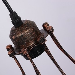 Lámpara de pared de hierro retro industrial con personalidad creativa y polea elevadora.
