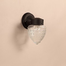 Aplique de pared con luz ambiental de estilo mini con acabado de óxido negro contemporáneo moderno
