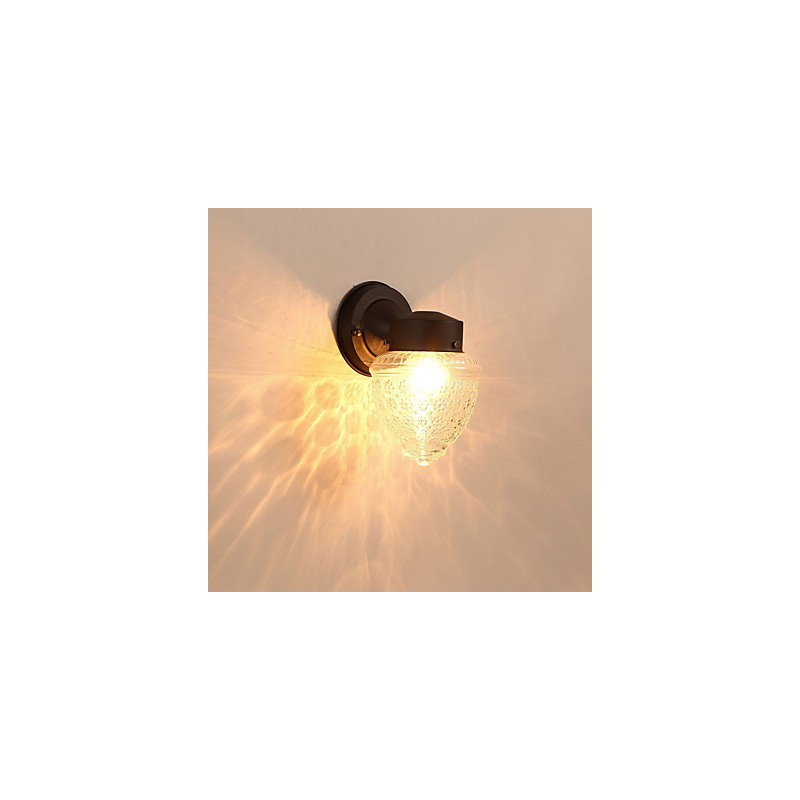 Aplique de pared con luz ambiental de estilo mini con acabado de óxido negro contemporáneo moderno