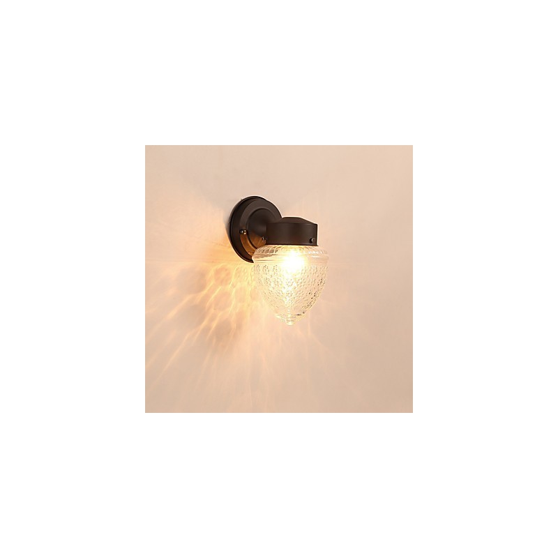 Aplique de pared con luz ambiental de estilo mini con acabado de óxido negro contemporáneo moderno