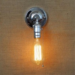 Aplique de pared con luz ambiental de brazo oscilante estilo mini con pintura retro