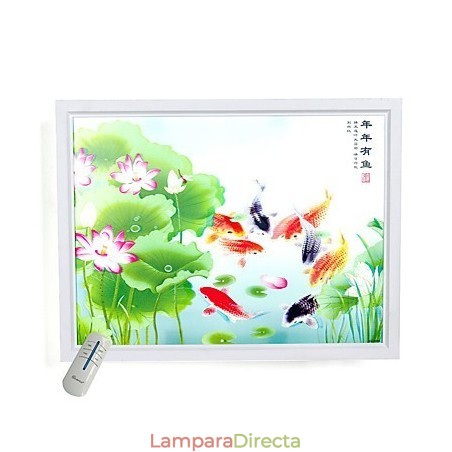 Pintura contemporánea moderna integrada para apliques de pared con luz ambiental. Pintura contemporánea moderna integrada para apliques de pared con luz ambiental.