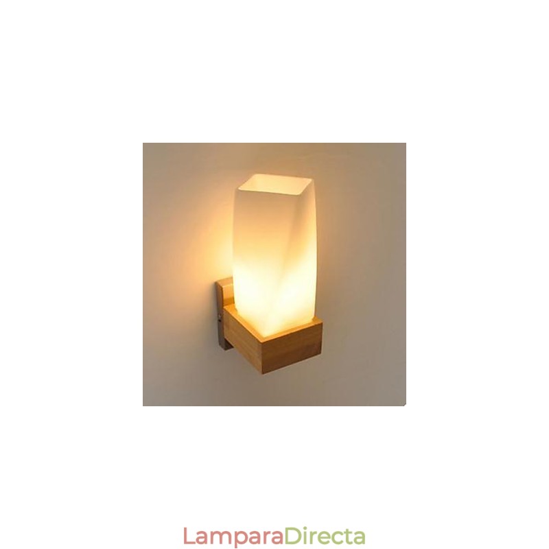 Lámpara de pared de madera maciza de estilo nórdico para sala de estar, pasillo, balcón, dormitorio, cabecera de cama.