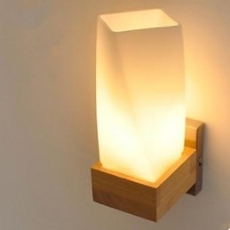 Lámpara de pared de madera maciza de estilo nórdico para sala de estar, pasillo, balcón, dormitorio, cabecera de cama.
