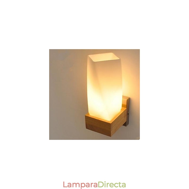 Lámpara de pared de madera maciza de estilo nórdico para sala de estar, pasillo, balcón, dormitorio, cabecera de cama.
