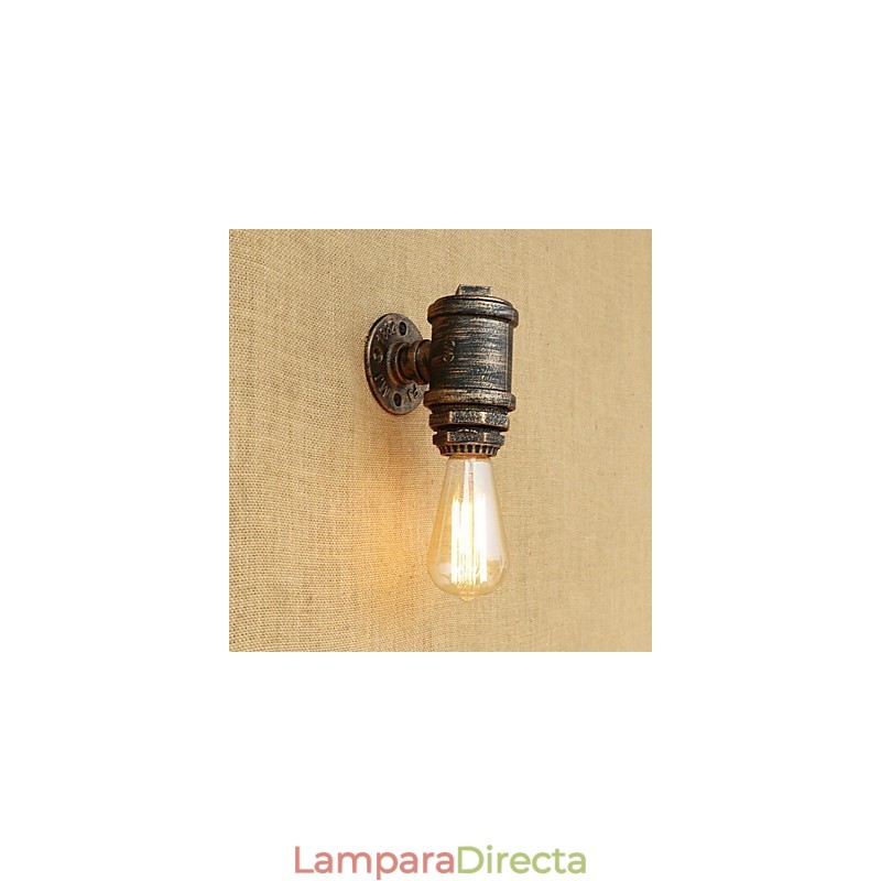 Aplique de pared con luz ambiental estilo mini con pintura retro campestre