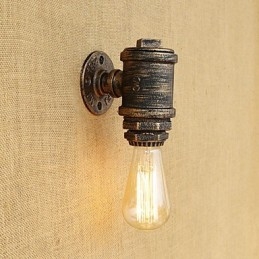 Aplique de pared con luz ambiental estilo mini con pintura retro campestre