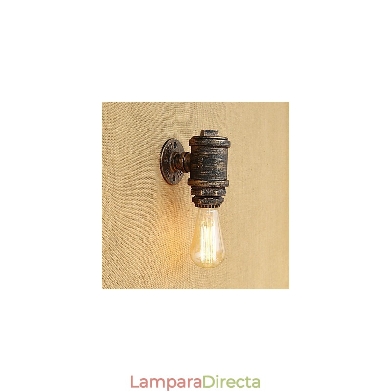 Aplique de pared con luz ambiental estilo mini con pintura retro campestre