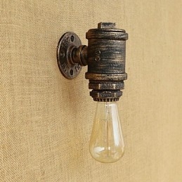 Aplique de pared con luz ambiental estilo mini con pintura retro campestre