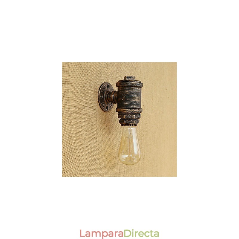 Aplique de pared con luz ambiental estilo mini con pintura retro campestre