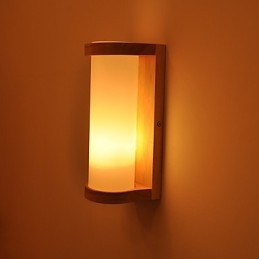 Pintura campestre contemporánea moderna para apliques de pared con luz ambiental.