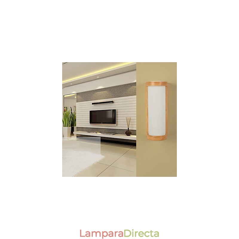 Pintura campestre contemporánea moderna para apliques de pared con luz ambiental.