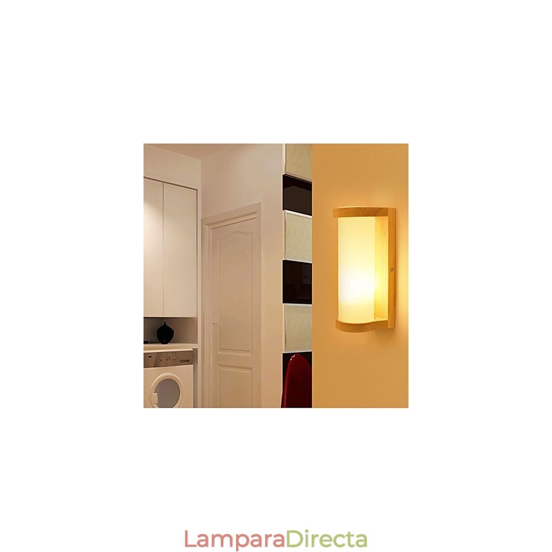 Pintura campestre contemporánea moderna para apliques de pared con luz ambiental.