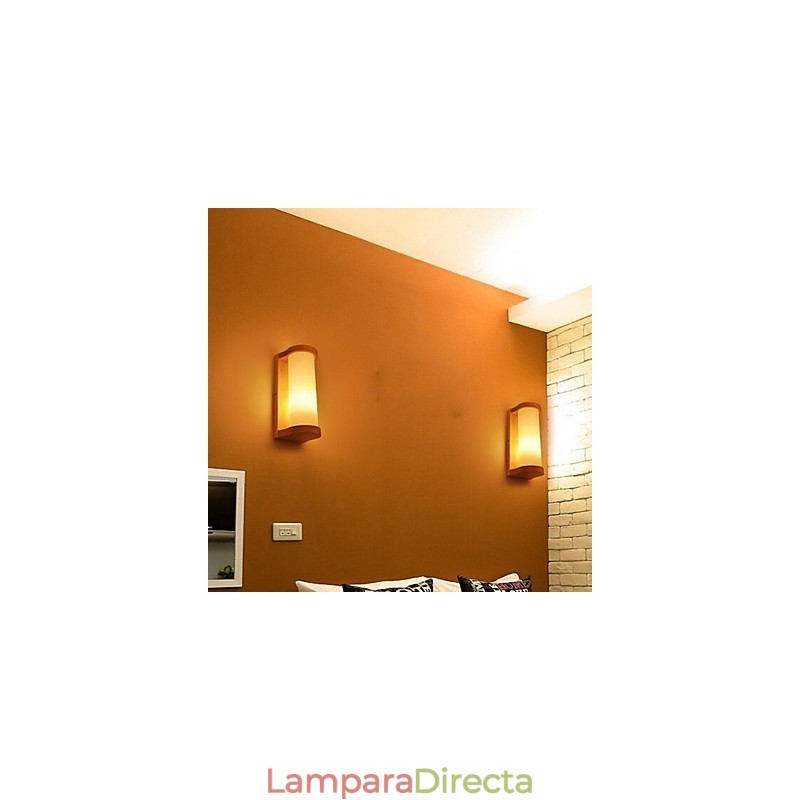 Pintura campestre contemporánea moderna para apliques de pared con luz ambiental.