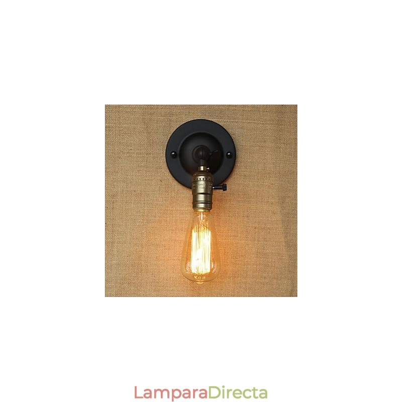 Aplique de pared con luz ambiental de brazo oscilante estilo mini con pintura retro