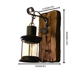 Lámpara de pared con pintura clásica tradicional rústica tipo cabaña para luces de pared empotradas.