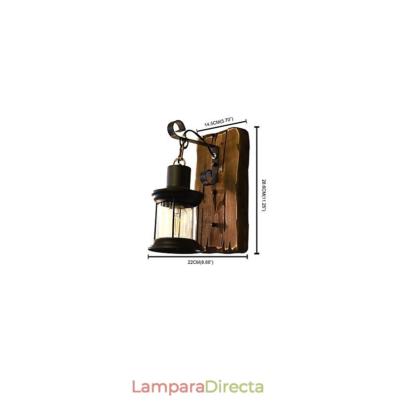 Lámpara de pared con pintura clásica tradicional rústica tipo cabaña para luces de pared empotradas.