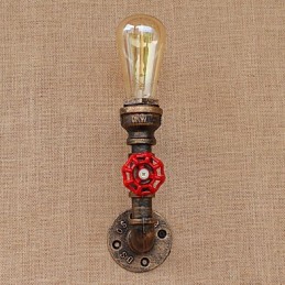 Aplique de pared con luz ambiental estilo mini con pintura retro campestre