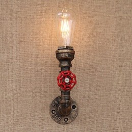Aplique de pared con luz ambiental estilo mini con pintura retro campestre