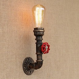 Aplique de pared con luz ambiental estilo mini con pintura retro campestre