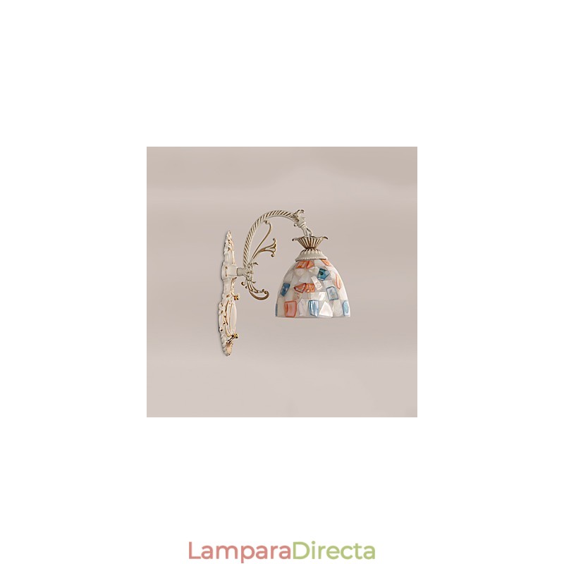Apliques de pared con luz empotrada con pintura rústica tipo cabaña