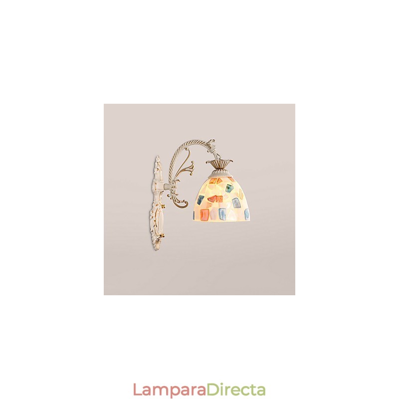 Apliques de pared con luz empotrada con pintura rústica tipo cabaña