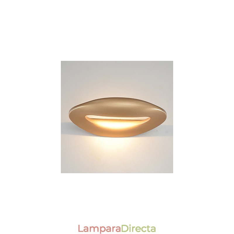 Pintura contemporánea moderna integrada para apliques de pared con luz ambiental.