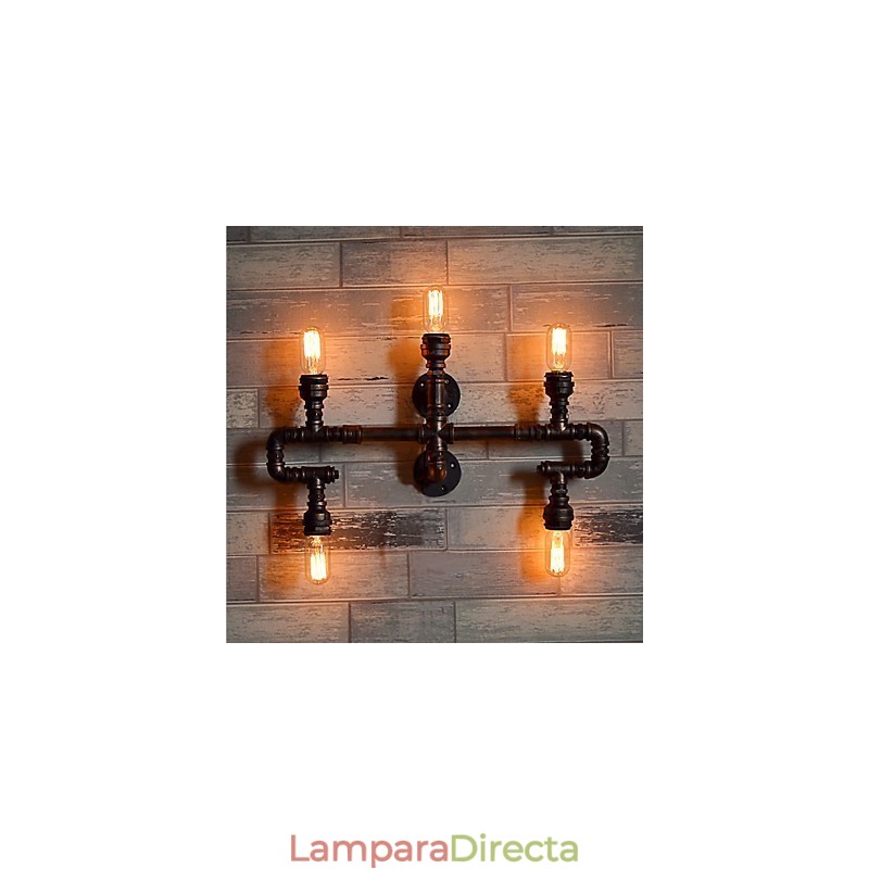 Pintura contemporánea moderna integrada para apliques de pared con luz ambiental.