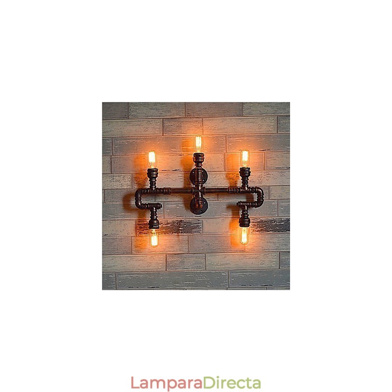 Pintura contemporánea moderna integrada para apliques de pared con luz ambiental.
