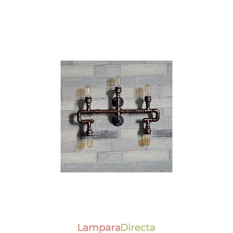 Pintura contemporánea moderna integrada para apliques de pared con luz ambiental.