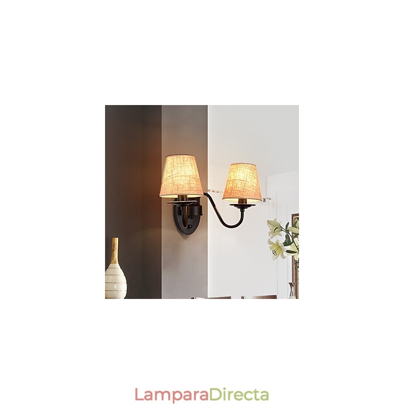 Apliques de pared con luz ambiental de pintura vintage sencilla de estilo rústico