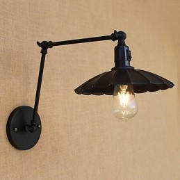 Lámpara de pared con brazo oscilante estilo mini con pintura vintage de estilo campestre