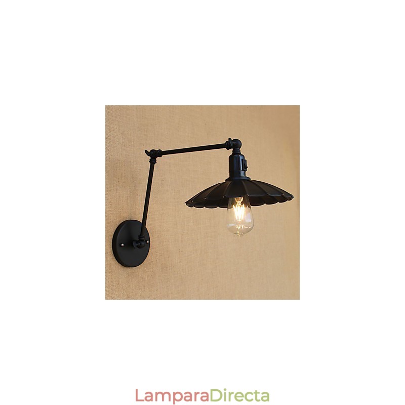 Lámpara de pared con brazo oscilante estilo mini con pintura vintage de estilo campestre