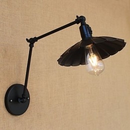 Lámpara de pared con brazo oscilante estilo mini con pintura vintage de estilo campestre