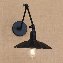 Lámpara de pared con brazo oscilante estilo mini con pintura vintage de estilo campestre
