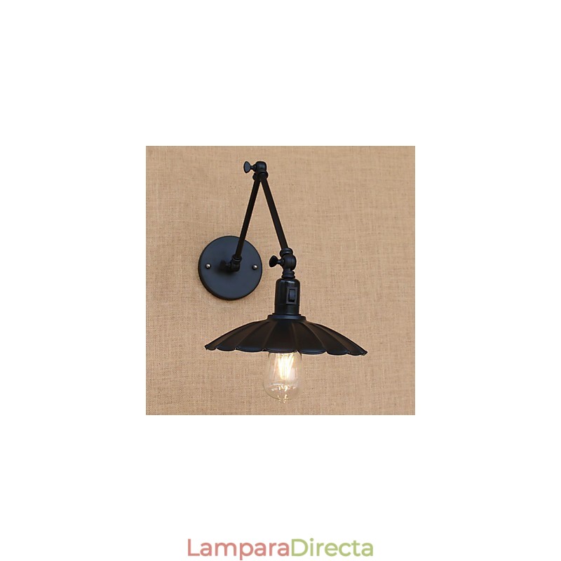 Lámpara de pared con brazo oscilante estilo mini con pintura vintage de estilo campestre