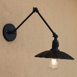Lámpara de pared con brazo oscilante estilo mini con pintura vintage de estilo campestre
