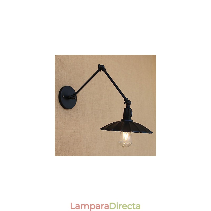 Lámpara de pared con brazo oscilante estilo mini con pintura vintage de estilo campestre