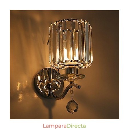 Apliques de pared de cristal moderno contemporáneo galvanizado con iluminación ascendente Apliques de pared de cristal moderno contemporáneo galvanizado con iluminación ascendente