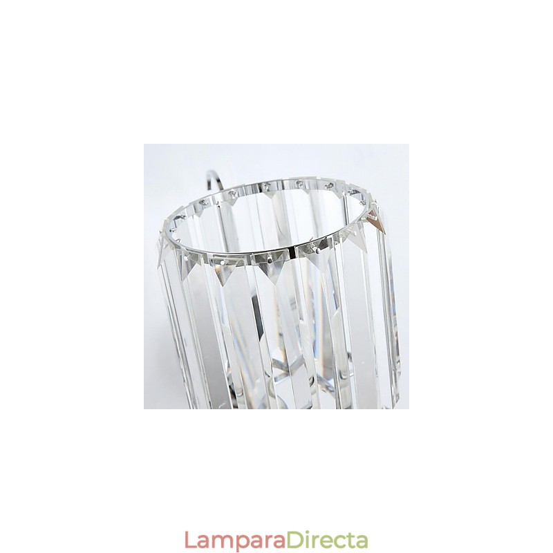 Apliques de pared de cristal moderno contemporáneo galvanizado con iluminación ascendente