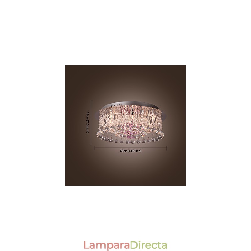 Lámpara de araña de cristal de lujo con 12 luces Louis Design