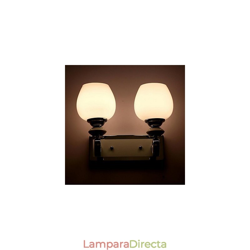 Apliques de pared modernos, contemporáneos, con iluminación ascendente y acabado galvanizado