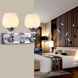 Apliques de pared modernos, contemporáneos, con iluminación ascendente y acabado galvanizado