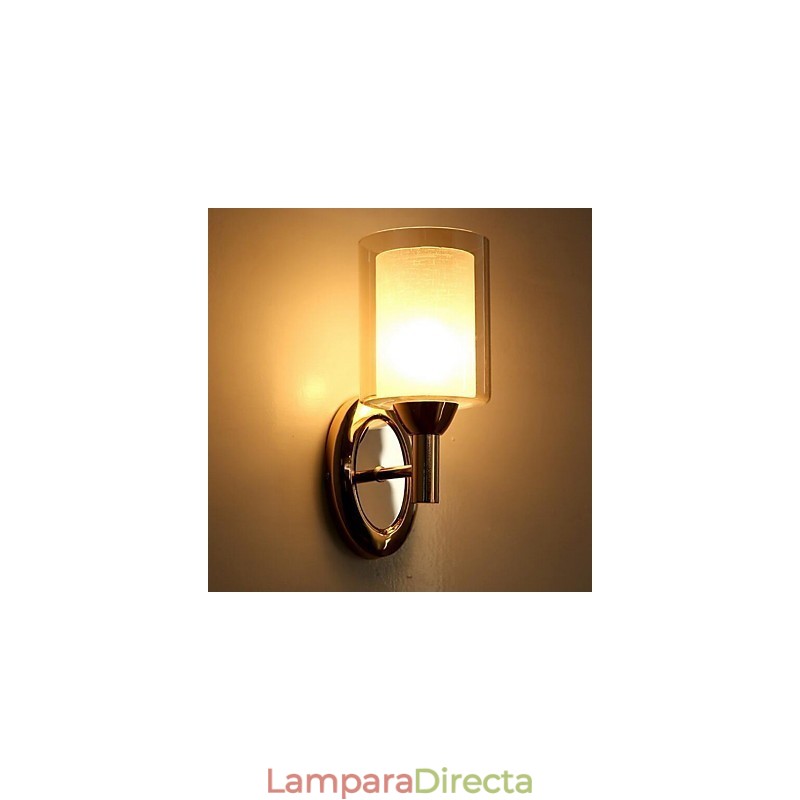 Apliques de pared modernos, contemporáneos, con iluminación ascendente y acabado galvanizado
