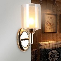Apliques de pared modernos, contemporáneos, con iluminación ascendente y acabado galvanizado